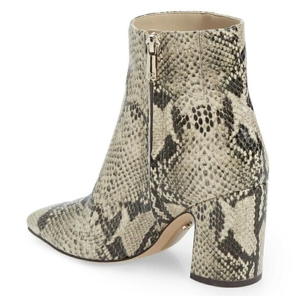 Sam Edelman Hilty Snake Leather Booties 5.5 NEW - Picture 3 of 8